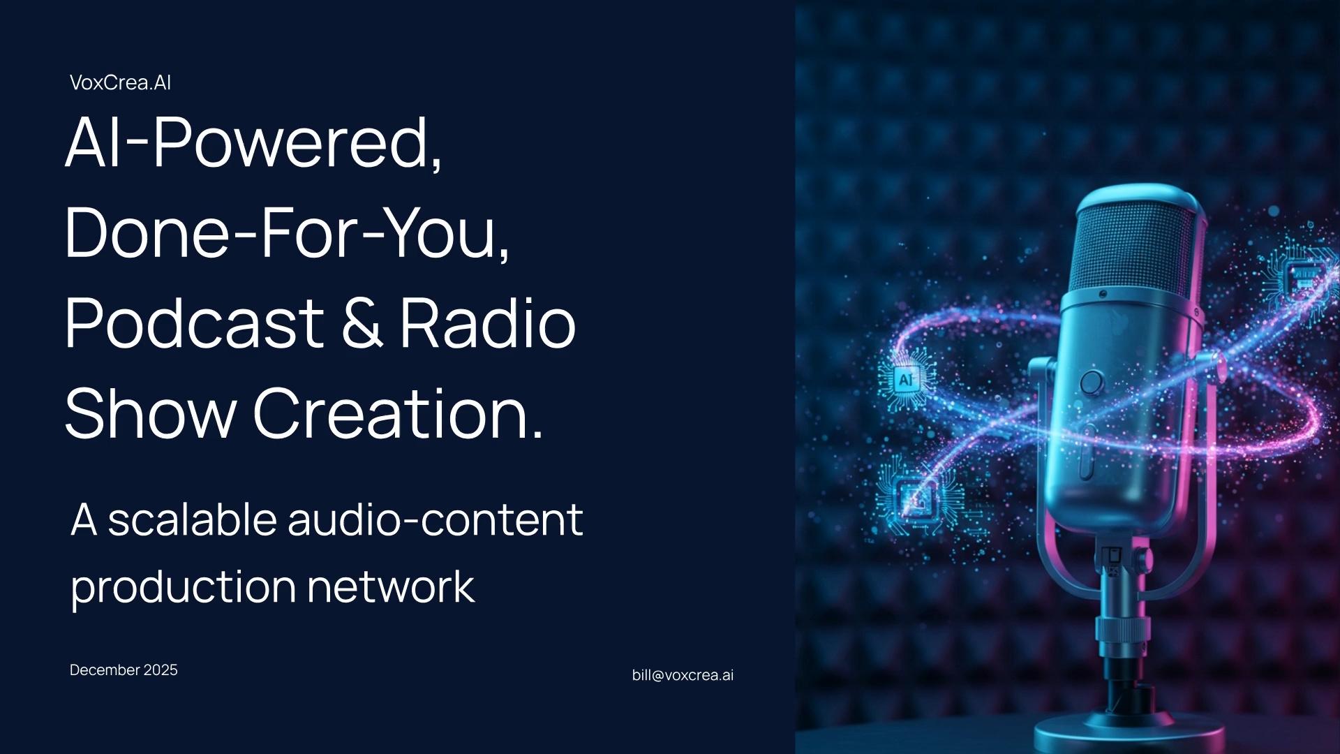 VoxCrea.AI Investor Pitch